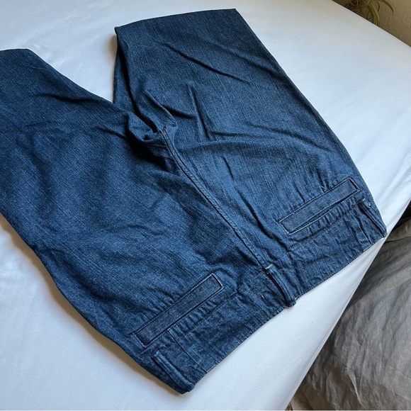 45RPM JAPAN indigo blue cotton denim low rise slim leg cropped pants - Picture 3 of 6